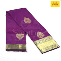 Magenta Color Pure Silk Saree with Kaapi Color Border