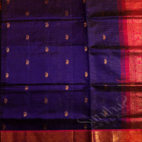 VIOLET COLOUR BODY WITH GOLDEN ZARI BUTTA WITH CONTRAST BLOUSE & BORDER