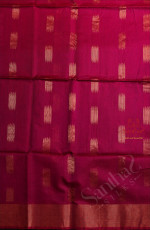 DARK PINK COLOUR BODY WITH GOLDEN ZARI BUTTA WITH SELF BLOUSE