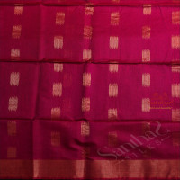 DARK PINK COLOUR BODY WITH GOLDEN ZARI BUTTA WITH SELF BLOUSE