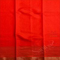 ORANGISH RED COLOUR BODY WITH GOLDEN ZARI BORDER WORK AND SELF COLOUR PALLU & BLOUSE