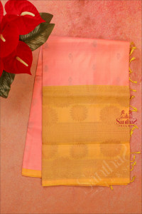 pinkish-orange-colour-body-with-fancy-thread-butta-with-contrast-blouse-border