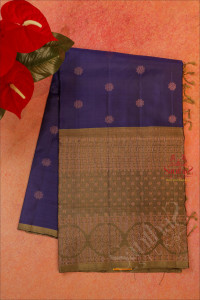 dark-blue-colour-body-with-copper-zari-kolam-butta-with-contrast-blouse-border