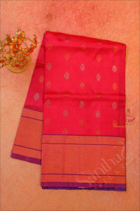 pink-colour-body-with-golden-zari-floral-butta-with-contrast-blouse-border