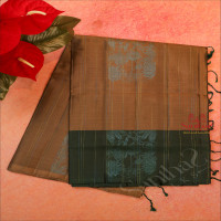 greyish-green-colour-body-with-neem-zari-butta-with-contrast-blouse-border