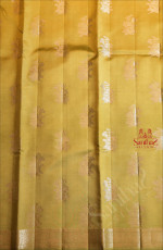 PISTHA GREEN COLOUR CHINAYA SAREE WITH ZARI BUTTA WITH SELF BLOUSE