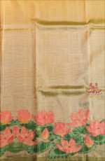 MINT GREEN COLOUR MANGALAGIRI COTTON BODY WITH APPLICK WORK AND SELF COLOUR PALLU & BLOUSE