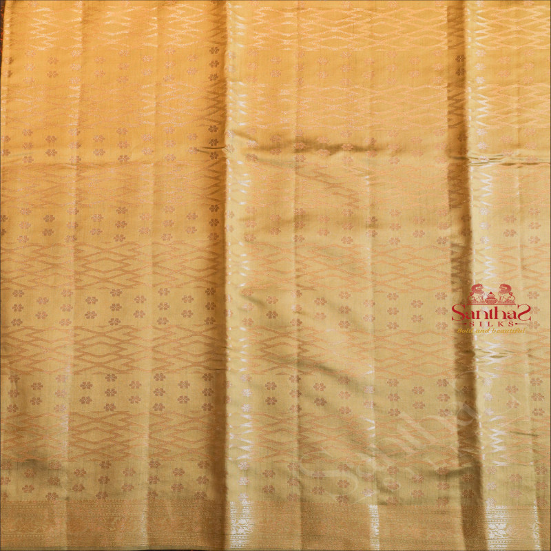 PASTEL GREEN COLOUR CHINAYA SAREE WITH BANARASI DESIGN BODY AND CONTRAST COLOUR PALLU & BLOUSE