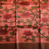 DARK PINK COLOUR TUSSAR SAREE WITH KALAMKARI PRINT WITH SELF BLOUSE