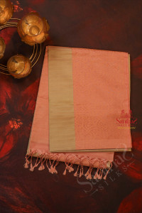 spanish-pink-colour-body-with-golden-zari-fancy-butta-and-contrast-colour-pallu-blouse