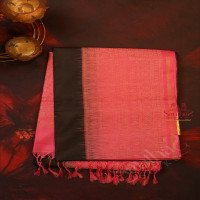 black-colour-body-with-golden-zari-butta-with-contrast-blouse-border