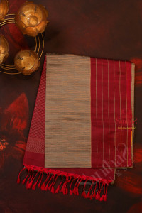 gray-colour-body-with-golden-zari-fancy-butta-with-contrast-blouse-border