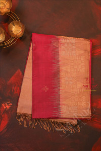 menjenta-colour-body-with-golden-zari-butta-and-contrast-colour-pallu-blouse
