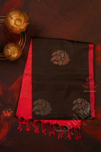 black-colour-body-with-golden-zari-floral-butta-with-contrast-blouse-border