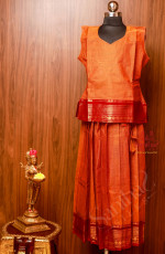 HONEY COLOUR COTTON PAVADAI SET