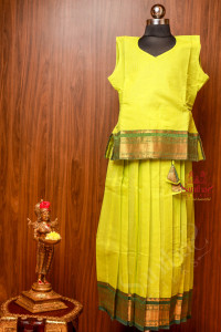green-cotton-pavadai-set