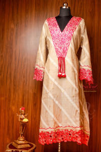 sandal-colour-semi-stitched-chanderi-salwar-with-pant-dupatta