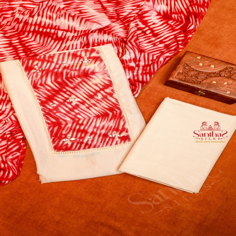 RANI PINK SEMI TUSSAR UNSTITCHED SALWAR SUIT