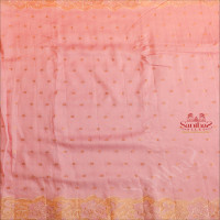 BABY PINK COLOUR MUNGA SILK WITH GOLDEN BUTTA CUT WORK BORDER WITH APPLIQUE WORK BLOUSE