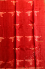 DARK RED COLOUR TUSSAR SAREE