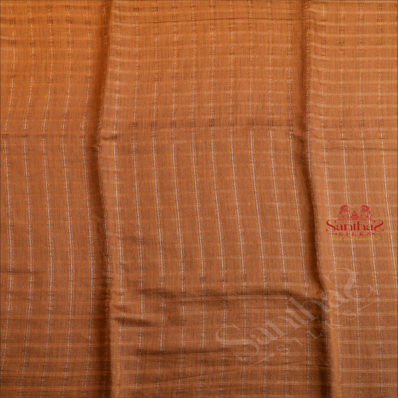 BROWN COLOUR TUSSAR SAREE