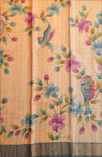 SANDAL COLOUR TUSSAR SAREE