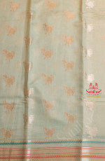SKY BLUE COLOUR BANARASI COTTON SAREE