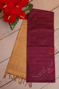 purple-colour-body-with-golden-zari-strips-with-contrast-blouse-border