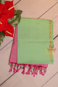 mint-green-colour-plain-body-with-contrast-blouse-border