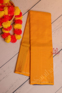 borderless-yellow-colour-checked-body-with-contrast-blouse