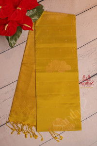 pear-green-colour-body-with-golden-zari-butta-with-self-blouse
