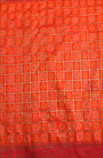 orange-colour-banarasi-checked-saree-with-zari-motif-with-contrast-border-blouse