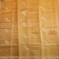 PISTHA GREEN COLOUR KATHAN SILK SAREE WITH ZARI MOTIF AND BORDER WITH SELF BLOUSE
