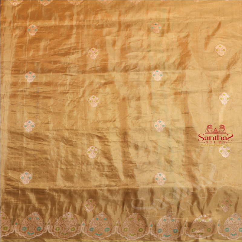  KOTA KHATAN SAREE IN METALIC BRASS COLOUR