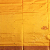  9 YARDS SAREE IN FIRE YELLOW COLOUR