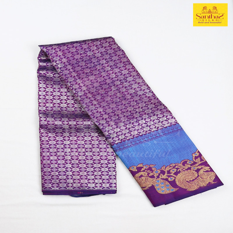 Vadamali Pure Silk Saree with Turning Borders