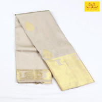 Grey Dual Shade Pure Silk with Long Border