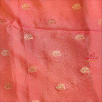 SATIN BANARAS SAREE IN GEORGIA PEACH COLOUR