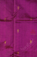 9 YARDS SILK COTTON SAREE IN PURPLE COLOUR BODY WITH VAIRA OOSI PATTERN