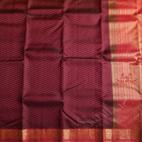 DARK MAGENTA COLOUR BODY WITH EMBOSED DESIGN AND CONTRAST PALLU & BLOUSE