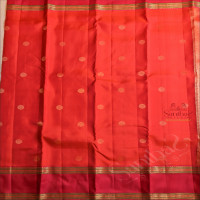 RUST ORANGE COLOUR BODY WITH CHAKRA MOTIFS AND CONTRAST PALLU & BLOUSE