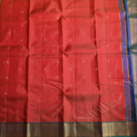 PASTEL BROWN COLOUR BODY WITH GOLDEN ZARI DIAMOND SHAPE BUTTAS AND CONTRAST PALLU & BLOUSE