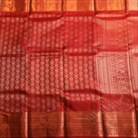 DARK RED COLOUR BODY WIETH GOLDEN ZARI HEAVY DESIGNS AND SELF PALLU & BLOUSE