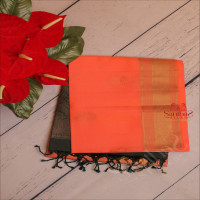 light-orange-colour-body-with-golden-zari-butta-with-contrast-blouse-border