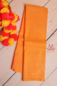 borderless-yellow-colour-body-with-golden-zari-fancy-butta-with-contrast-blouse