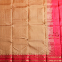 METALIC COPPER COLOUR BODY AND CONTRAST PALLU & BLOUSE