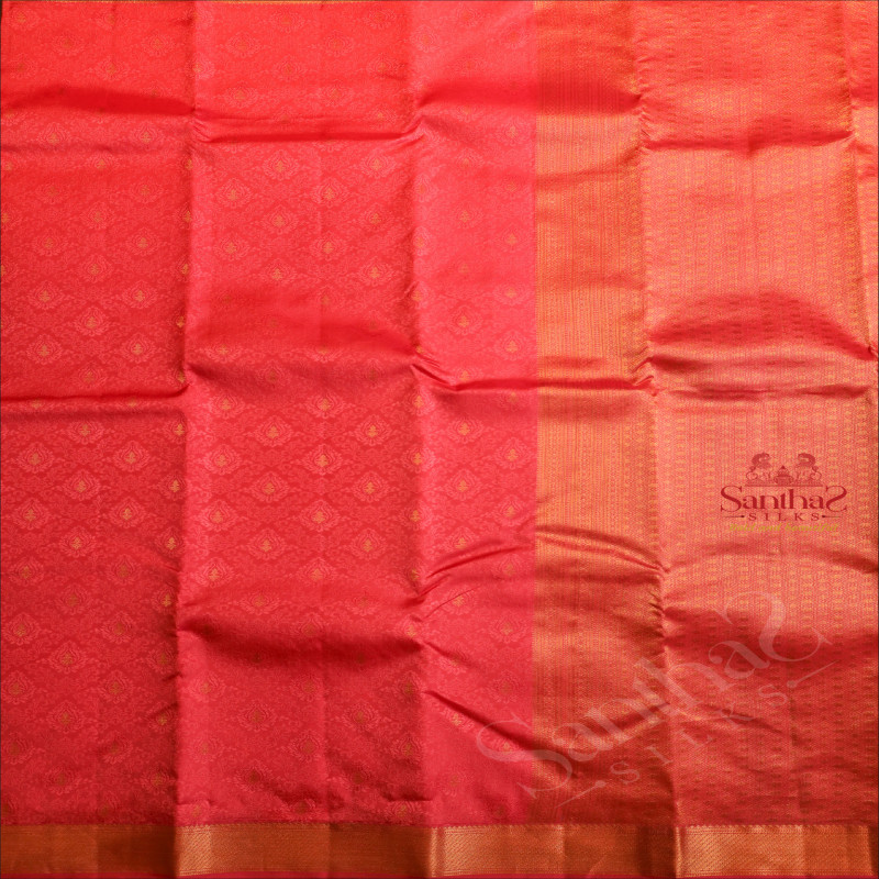 BRIGHT PINK COLOUR BODY WITH BANARAS EMBOSED DESIGN AND SELF COLOUR PALLU & BLOUSE