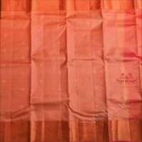 PASTEL FLESH PINK COLOUR BODY WITH GOLDEN ZARI BUTTAS AND CONTRAST PALLU & BLOUSE