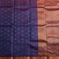 NAVY BLUE COLOUR BODY WITH BANARAS EMBOSED DESIGN AND SELF COLOUR PALLU & BLOUSE