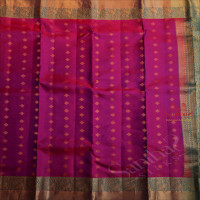 MAGENTA COLOUR BODY WITH GOLDEN ZARI BUTTAS AND CONTRAST PALLU & BLOUSE